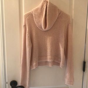 Baby pink turtleneck sweater